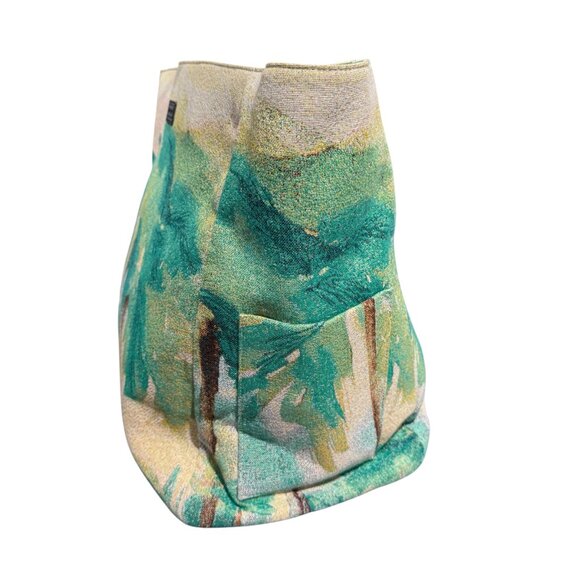 EMPORIO ARMANI Riviera Reversible Nylon Palm Print Shopping Bag - Picture 13 of 16